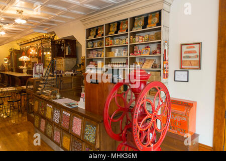 Zaharakos bar laitier à l'ancienne Columbus Indiana Banque D'Images