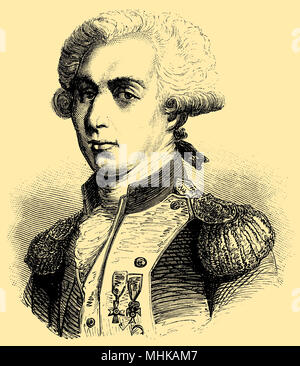 Marie Jean Paul Yves Roch Gilbert du Motier, Marquis de Lafayette (né le 6 septembre 1757 , est mort le 20 mai, 1834 ), Banque D'Images