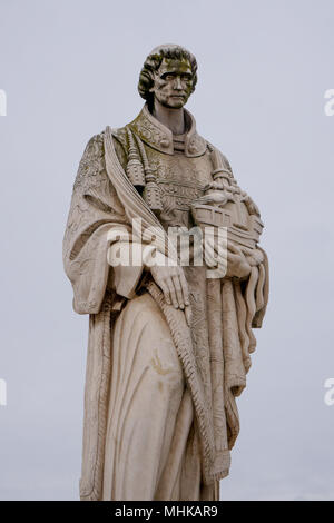 Luis de Camoes statue au Miradouro de Santa Luzia, Alfama Lisbonne, Portugal Banque D'Images