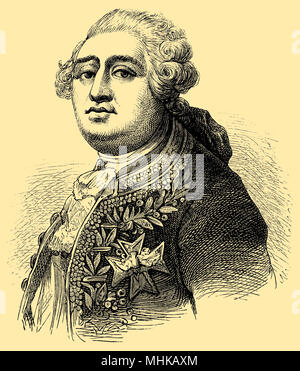 Louis XVI . , Roi de France (né le 22 août 1754 , est mort le 21 janvier, 1793 ), Banque D'Images