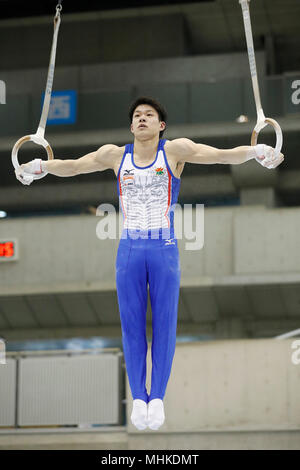 Tokyo Metropolitan Gymnasium, Tokyo, Japon. Apr 27, 2018. Kazuyuki Takeda, le 27 avril 2018 - La gymnastique artistique : la 72e Japon concours général individuel de gymnastique artistique masculine Championnat Qualification au Tokyo Metropolitan Gymnasium, Tokyo, Japon. Credit : Yusuke Nakanishi/AFLO SPORT/Alamy Live News Banque D'Images