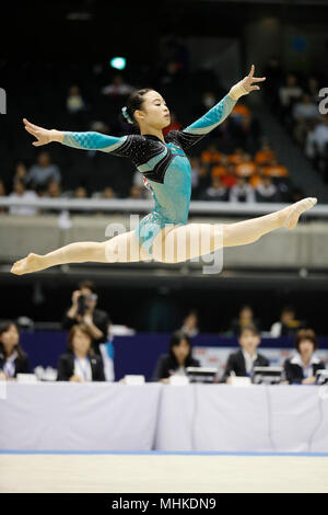 Miyagawa SAE 27 AVRIL 2018 - La gymnastique artistique : la 72e Japon concours général individuel de gymnastique artistique féminine Championnat Qualification au Tokyo Metropolitan Gymnasium, Tokyo, Japon. Credit : Yusuke Nakanishi/AFLO SPORT/Alamy Live News Banque D'Images