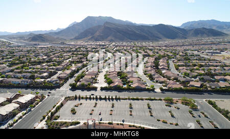 Une vue aérienne de la banlieue de Las Vegas Banque D'Images