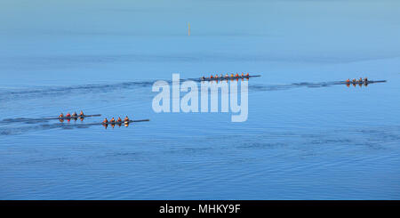 L'UWA Rowing Club sur la rivière Swan. Perth, Australie occidentale Banque D'Images