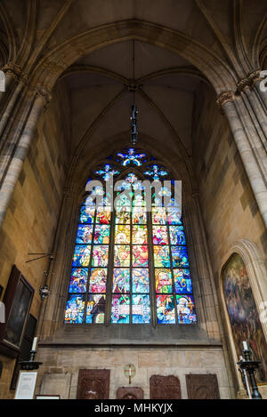 Prague, République tchèque - 19 août 2017 : la cathédrale Saint-Guy. C'est un exemple éminent de l'architecture gothique Banque D'Images