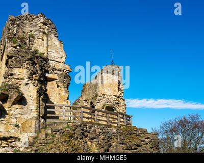 Ruines de la Kings Tower à Château de Knaresborough North Yorkshire Angleterre Banque D'Images