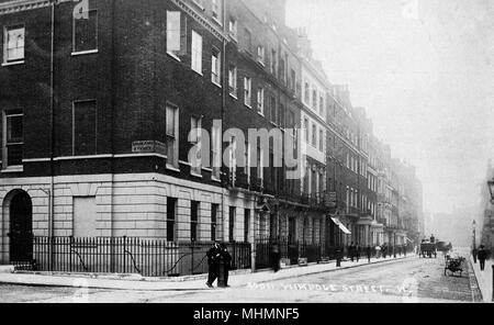 Wimpole Street et Queen Anne Street, Londres W1 Banque D'Images