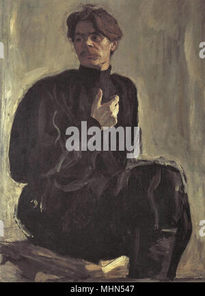 Valentin Serov - Portrait de l'écrivain Maxime Gorki Banque D'Images