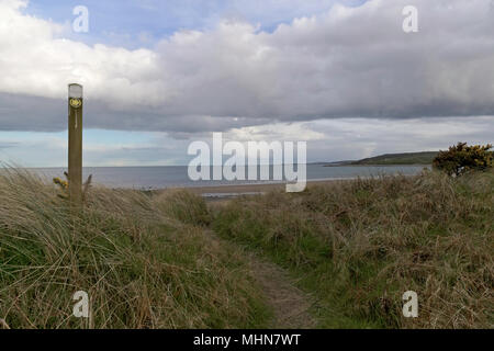 Les chemins de campagne de Dumfries & Galloway Luce Bay Wigtownshire Banque D'Images