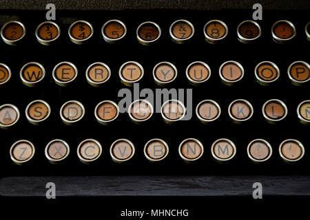 Ancien clavier de machine à écrire. Vintage. Banque D'Images