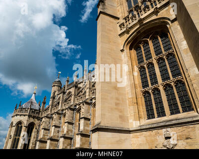 La Chapelle St Georges, (lieu de Mariage Royal 2018), le château de Windsor, Windsor, Berkshire, Angleterre Banque D'Images