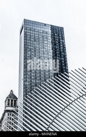 New York, États-Unis, janvier 2018, à l'extérieur de l'Oculus au centre-ville de Manhattan Banque D'Images