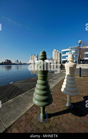 Les filles d'usine - Déverrouillage Salford Quays Banque D'Images