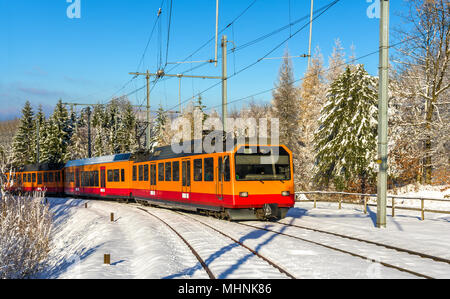 S-Bahn de Zurich sur la montagne Uetliberg - Suisse Banque D'Images