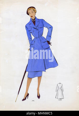 Assiette mode - 1950s - Français - Costume pour femmes Banque D'Images