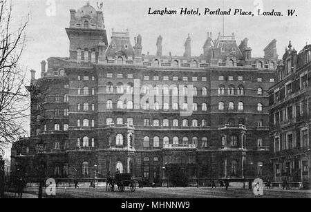 Langham Hotel, Portland Place, London W1. Date : vers 1900 Banque D'Images