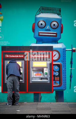 Glasgow en Ecosse, Glasgow Clydesdale Bank cash machine gab Banque D'Images