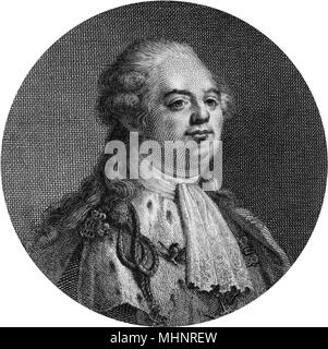 Louis XVI, roi de France - portrait ovale Banque D'Images