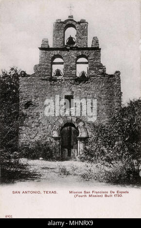 San Antonio, Texas, États-Unis - Mission San Francisco de Espada Banque D'Images