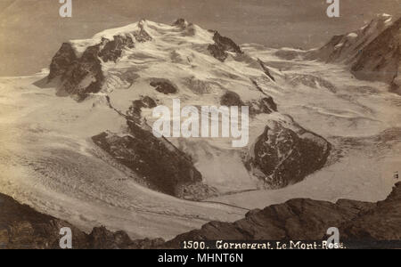 Glacier Gorner, Mont-Rose - Suisse - Mountaineer Banque D'Images