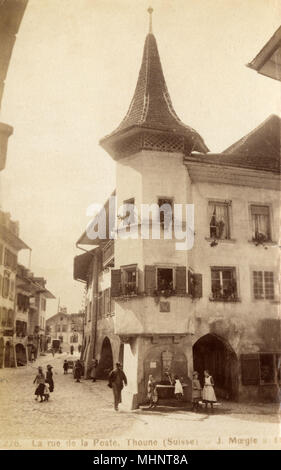 Rue poste - Thun, canton de Berne en Suisse Banque D'Images