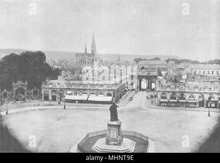 MEURTHE- et- Moselle. Nancy. La place Stanislas 1895 ancienne imprimer photo Banque D'Images