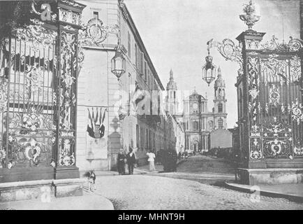 MEURTHE- et- Moselle. Nancy. Cathédrale. Band 1895 ancienne imprimer Banque D'Images