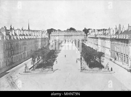 MEURTHE- et- Moselle. Nancy. Place. Carrière 1895 ancienne imprimer photo Banque D'Images