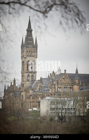 Glasgow en Ecosse, l'Université de Glasgow le GILBERT SCOTT le bâtiment principal sur le complexe Banque D'Images