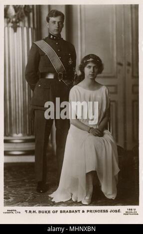 Duc de Brabant et princesse Marie José de Belgique Banque D'Images