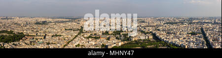 Panorama de Paris depuis la Tour Maine-Montparnasse - France Banque D'Images