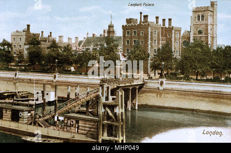 Palais de Lambeth et la Tamise, Londres Banque D'Images