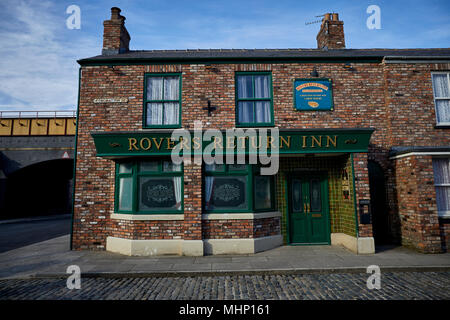 Coronation Street le savon ITV dans la région fictive de Weatherfield Granada Studios à Salford Quays, MediacityUK Banque D'Images