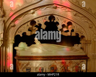 Tombe de chapelle à effigie de la reine Katherine Parr (sixième épouse du roi Henri VIII) au château de Sudeley, près de Winchcombe, dans le Gloucestershire. Banque D'Images