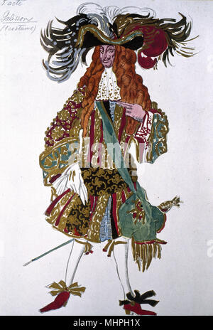 Création de costumes par Bakst pour le ballet la princesse endormie Banque D'Images