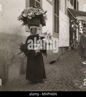 Fleuriste à Funchal, Madère Banque D'Images