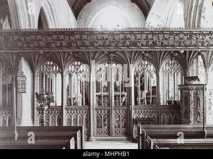 Écrans de choeur, Église Bovey Tracey, Devon Banque D'Images