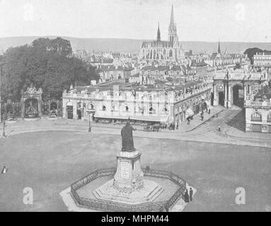 MEURTHE-ET-MOSELLE. Nancy - Place Stanislas 1906 ancienne imprimer photo Banque D'Images
