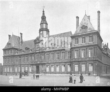 MARNE. Reims- Hôtel de ville 1906 ancienne vintage print photo Banque D'Images