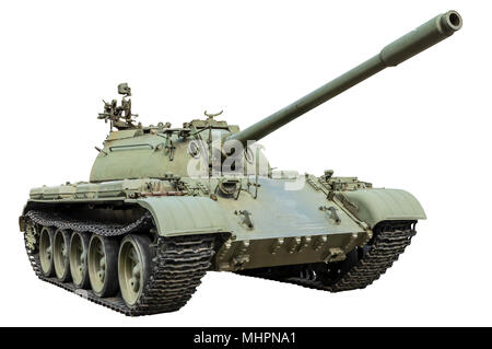 Char T-55 russe isolé sur fond blanc Banque D'Images
