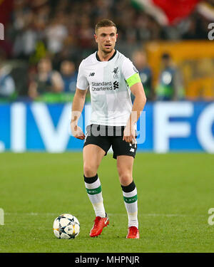 La Jordanie de Liverpool au cours d'Henderson la Ligue des Champions, demi-finale, deuxième jambe à le Stadio Olimpico, Rome. ASSOCIATION DE PRESSE Photo. Photo date : mercredi 2 mai 2018. Voir l'ACTIVITÉ DE SOCCER histoire des Roms. Crédit photo doit se lire : Steven Paston/PA Wire Banque D'Images