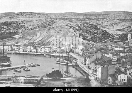 BOUCHES-DU-RHÔNE. Cassis 1902 ancienne vintage print photo Banque D'Images