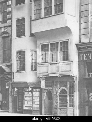 Londres. Maisons anciennes Strand conservé 1926 vintage print photo Banque D'Images