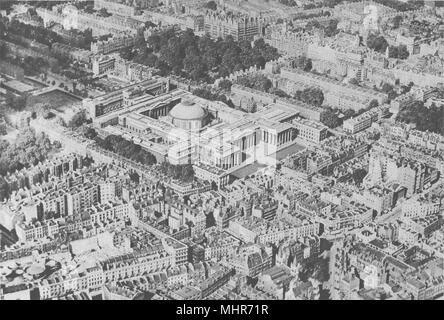 Londres. British Museum de l'air. Bloomsbury 1926 old vintage print photo Banque D'Images