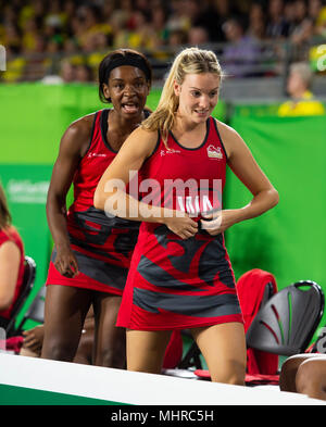 L'Australie v Angleterre Netball Médaille d Match-Commonwealth 2018 Jeux Banque D'Images
