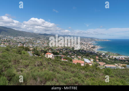 L'Italie, San Remo quartier hillside, high angle view Banque D'Images