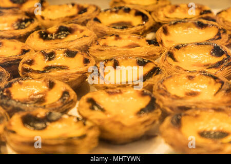 Tartes à la crème portugaise, appelée "pastel de nata ou de Belem' Banque D'Images