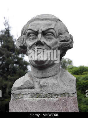 Statue de Carlos Maria de la Gondamine dans Parque Alameda Quito Equateur Banque D'Images