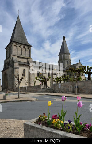 L'église de Bénévent-l'Abbaye, Creuse, Nouvelle-Aquitaine region, France Banque D'Images