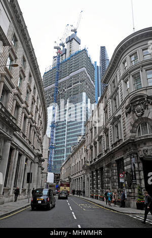 Voir de 22 Bishopsgate un gratte-ciel de remplacement du bâtiment en construction Pinnacle de Threadneedle Street dans la ville de London UK KATHY DEWITT Banque D'Images